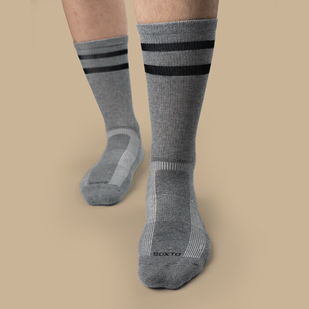 Half Calf Striped Sport Gray