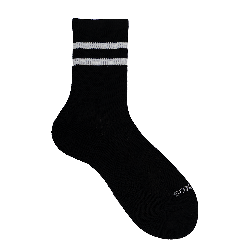 Half Calf Striped Sport Black