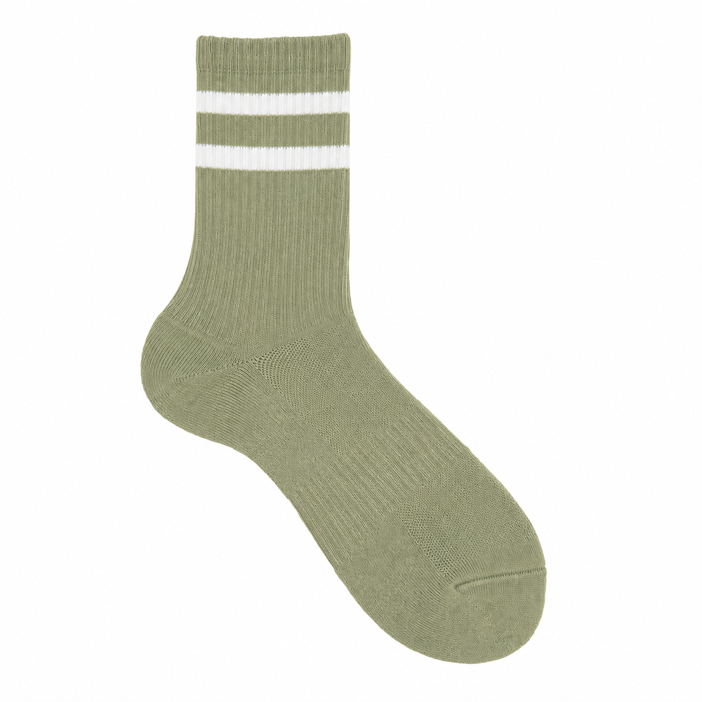Half Calf Striped Sport Green