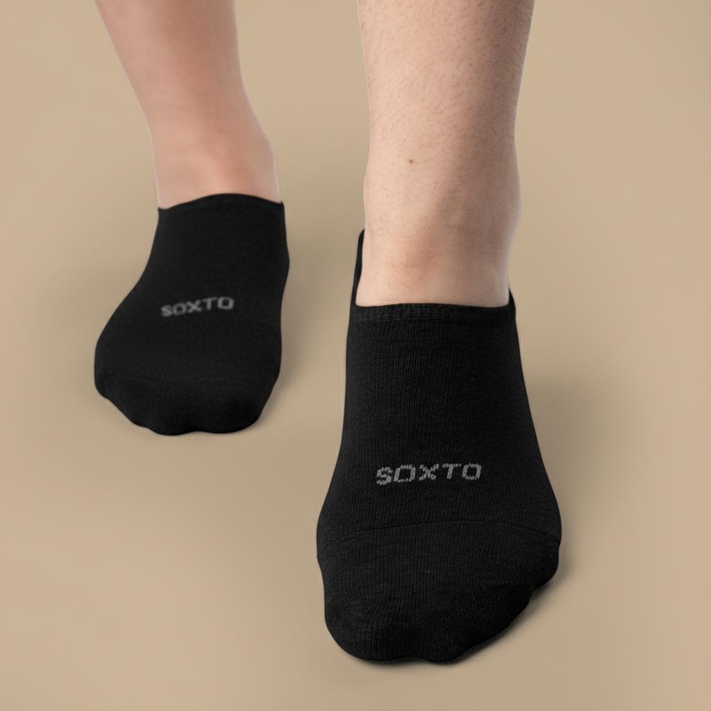 No Show Padded Invisible Black
